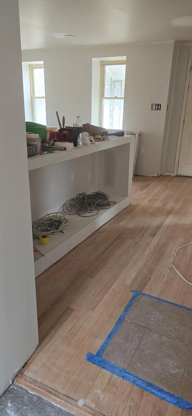 Built-in shelving before the doors go on — AS Home Solutions MD, Maryland