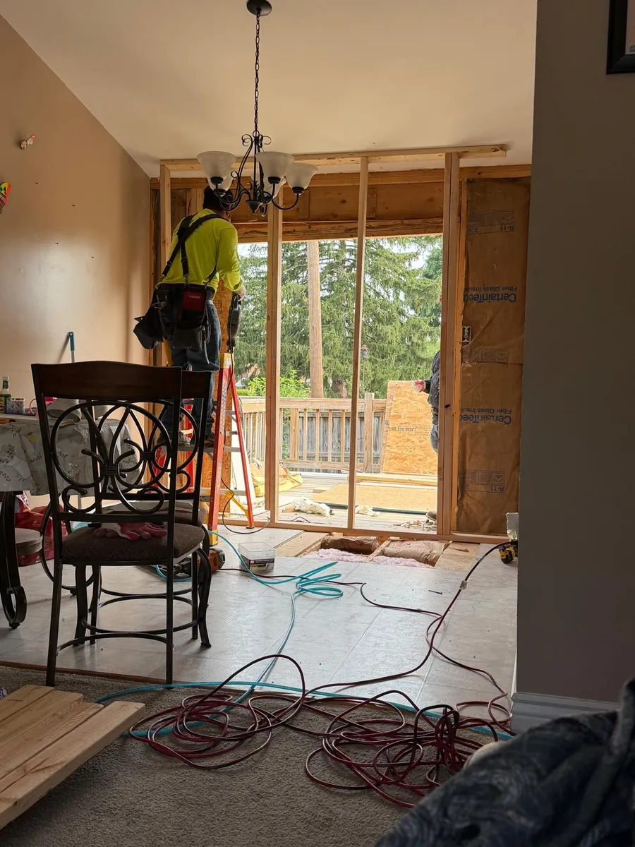 Framing out a new patio-door opening — AS Home Solutions MD, Maryland