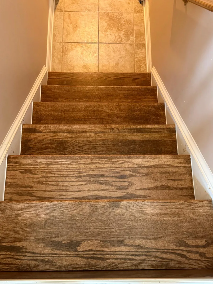 Oak stairs sanded back and re-stained — AS Home Solutions MD, Maryland